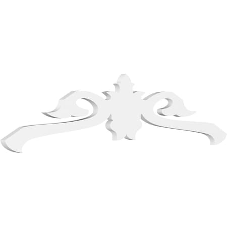 Ekena Millwork Pitch Florence Architectural Grade PVC Gable Pediment, 48"W x 12"H x 1"P (6/12) GPP048X012X100FLO